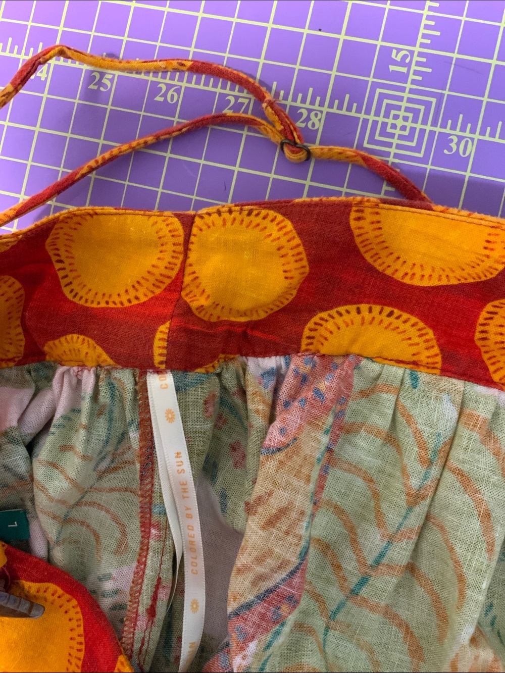 FARM RIO summer dream belted maxi dress-altered M/L - Picture 10 of 10